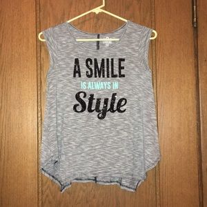 SO striped tank sz 12. Soft, cute & fun hemline